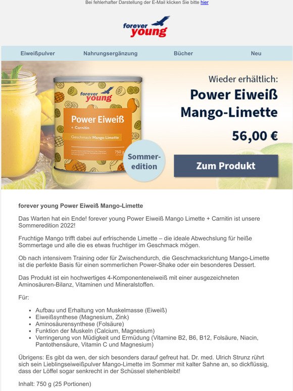 Sommeredition Power Eiweiß Mango-Limette & NEU weihrauch