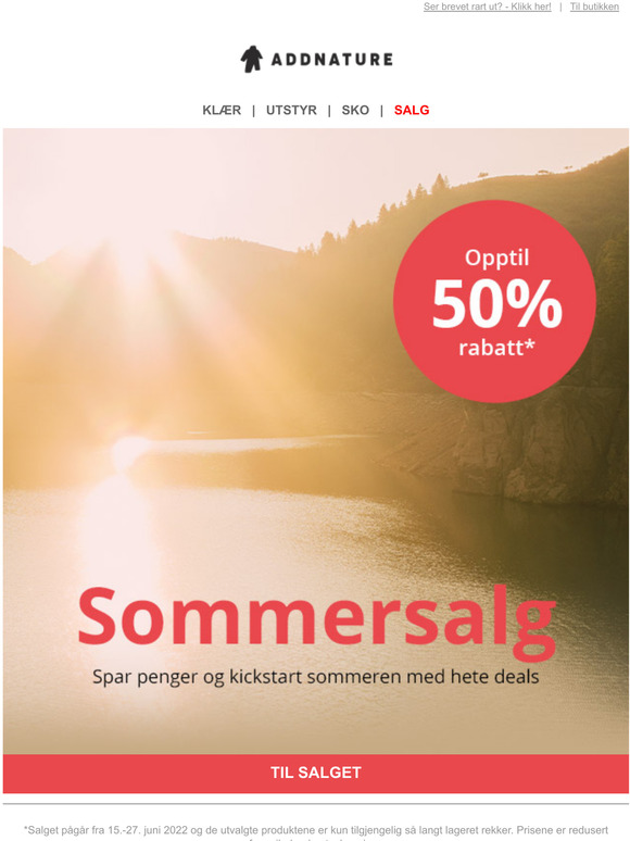 ﻿Sommersalget har startet