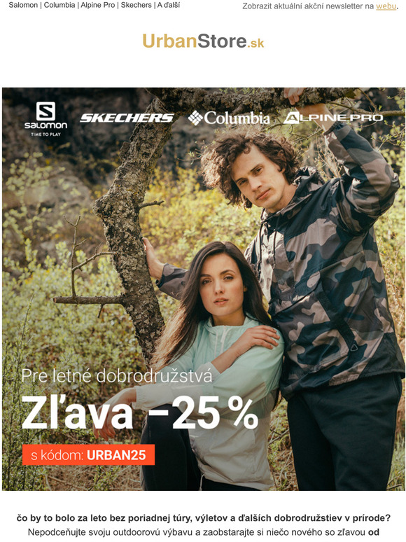 Zľava −25 % na outdoorových expertov 🧗 🚴‍♂️