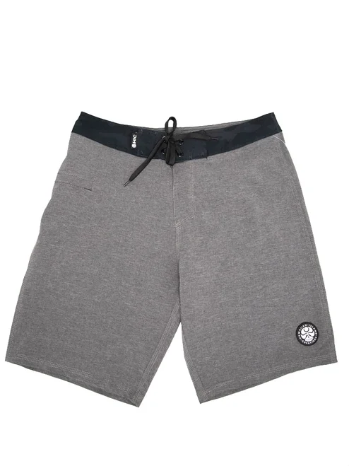 HIC Solid With Black Camo Waistband Boardshorts 