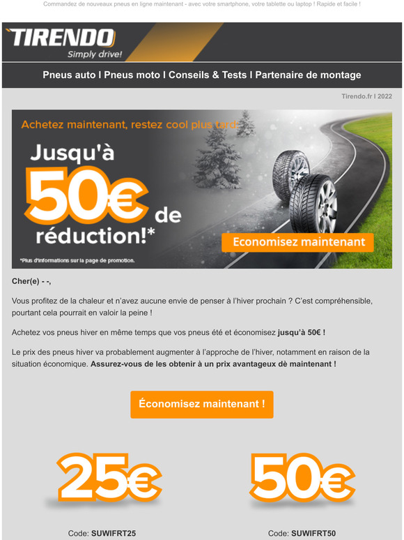 Offre limitée, économisez jusqu’à 50€ sur vos achats