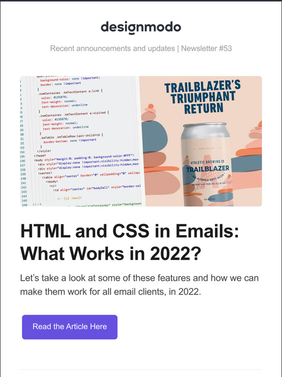 HTML and CSS in Emails in 2022, Website Down Alerts, Status Pages, HubSpot, GIFs in Email Newsletters
