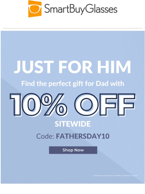 10% off gifts for Dad