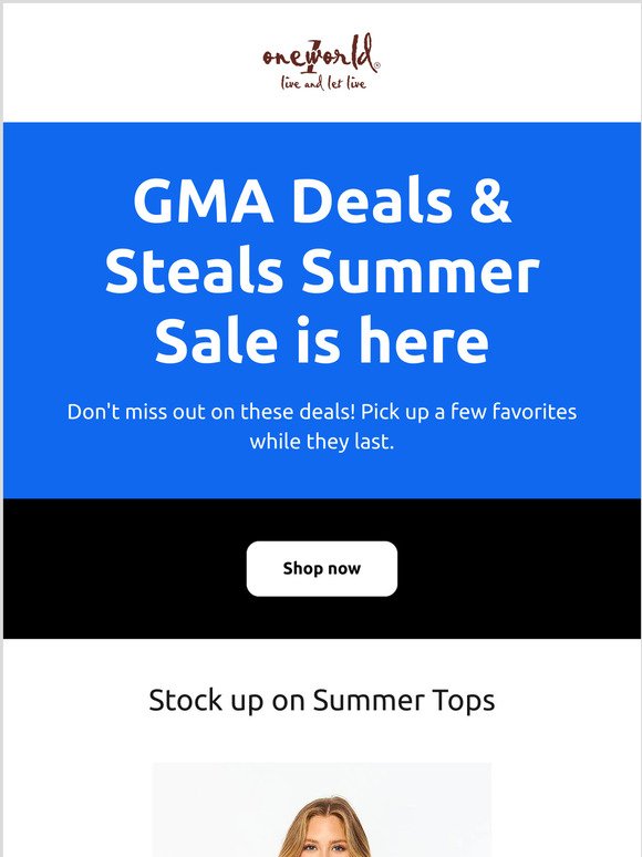 GMA Deals & Steals Sale is Here!