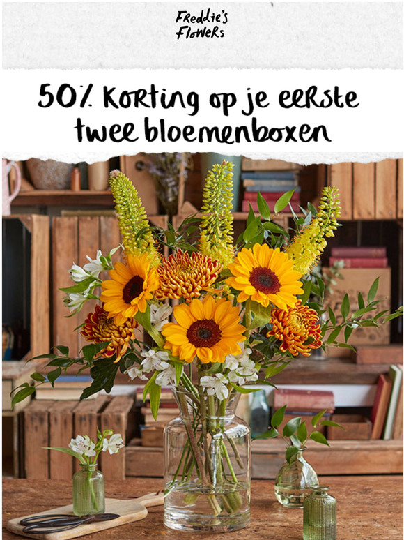 Meer over onze bijzondere bloemen + 50% korting