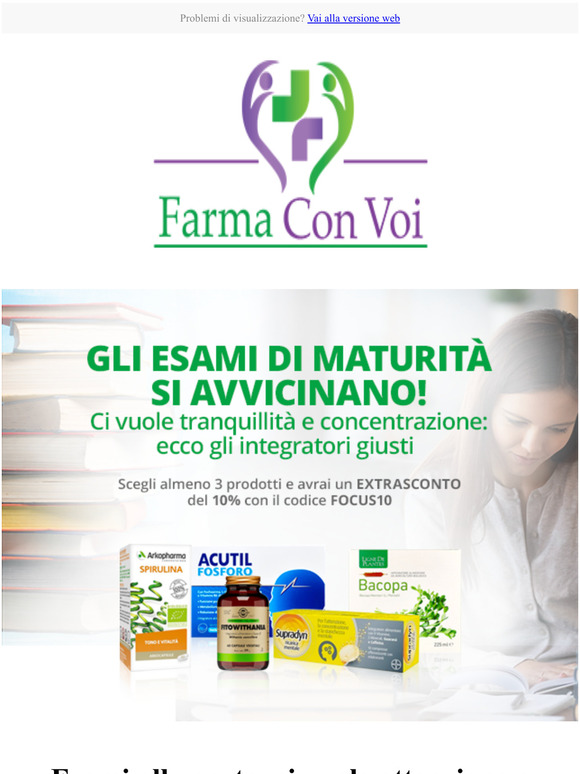 ESAMI ALLE PORTE: PROMO SU INTEGRATORI PER LA CONCENTRAZIONE