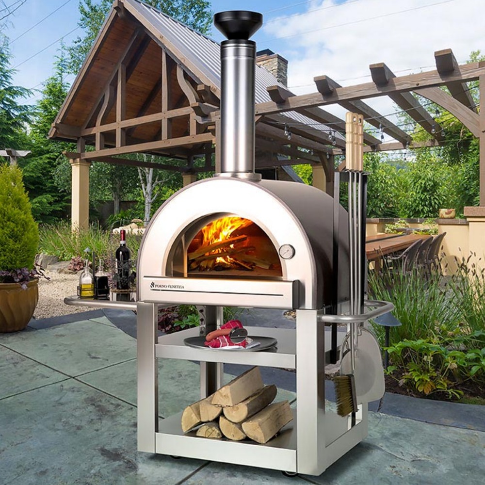 Forno Venetzia Pronto 500 Wood Fired Oven with Stand in Copper