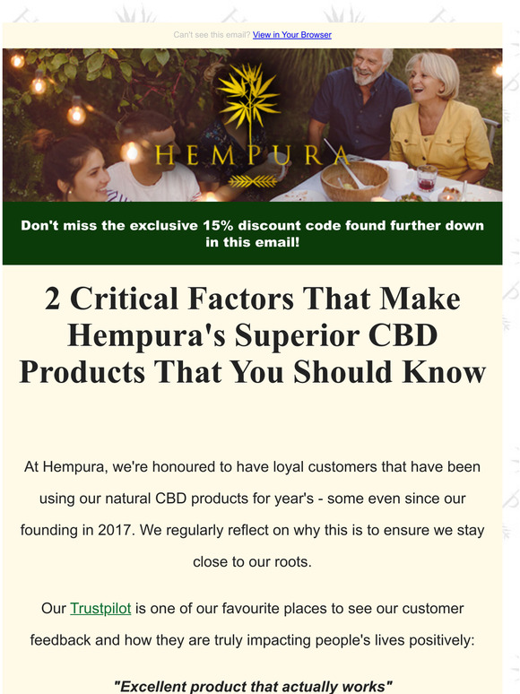 2 Critical Factors for Superior CBD Products That Actually That Work | October Newsletter