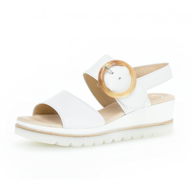 Yeo Comfortable Leather Fashion Sandals in White