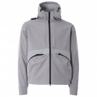 Soft Shell Hooded Jacket - Silver