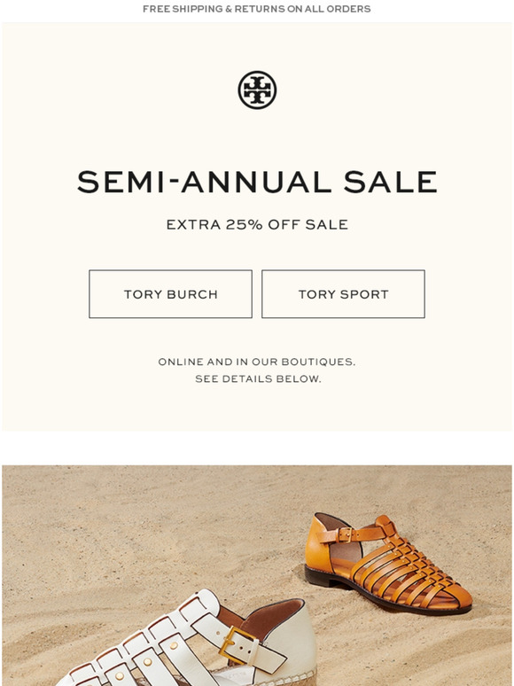 tory burch extra 25 off sale