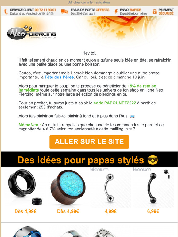 Hey toi, 15% pour la fête des pères 🎁