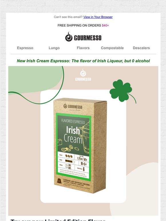 New Flavor Launch - Irish Cream Espresso 🍀
