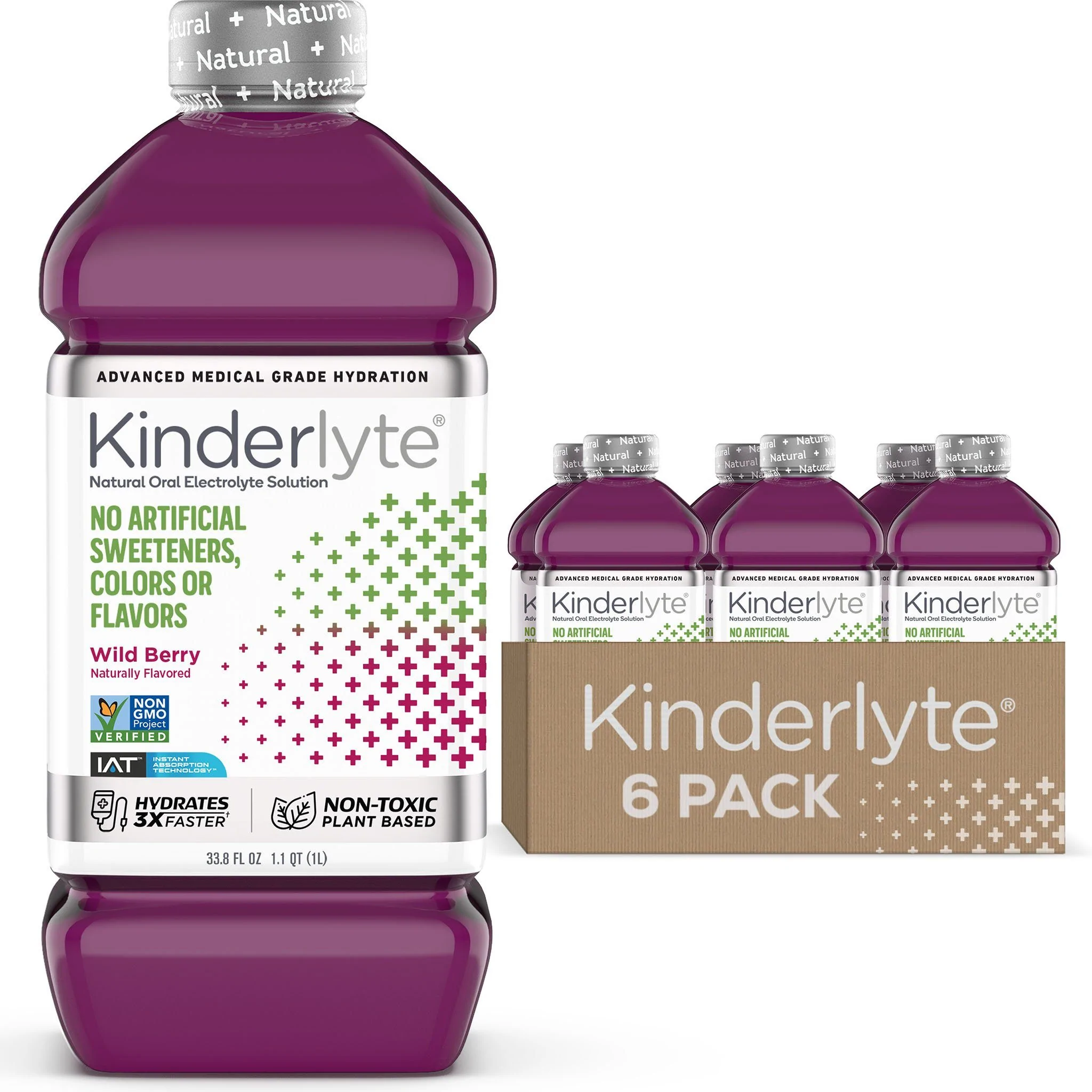Image of Kinderlyte Advanced<br>Oral Electrolyte<br>Solution Wild Berry