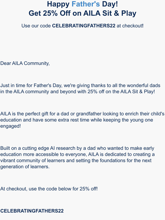 [25% off] Father's Day Sale!