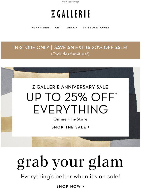 Z GALLERIE: Our Anniversary Sale Is Heating Up 🔥 | Milled