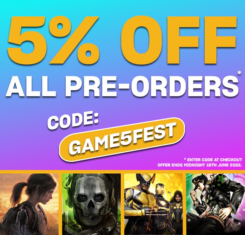 5% Off All Pre-Orders This Weekend!