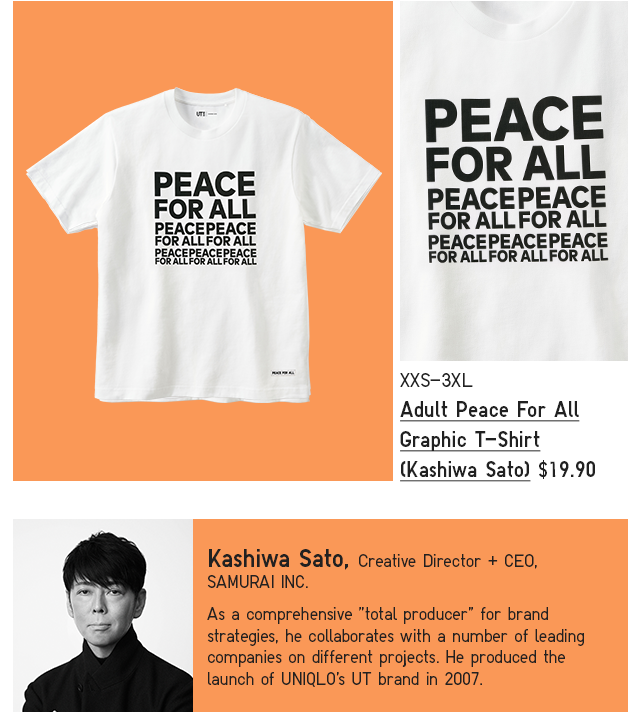 UNIQLO PEACE FOR ALL  Introducing a charity T-shirt project for peace.