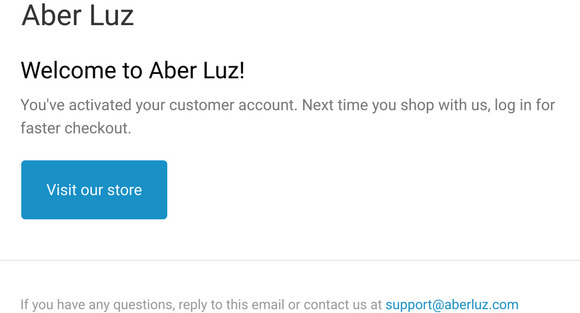Customer account confirmation