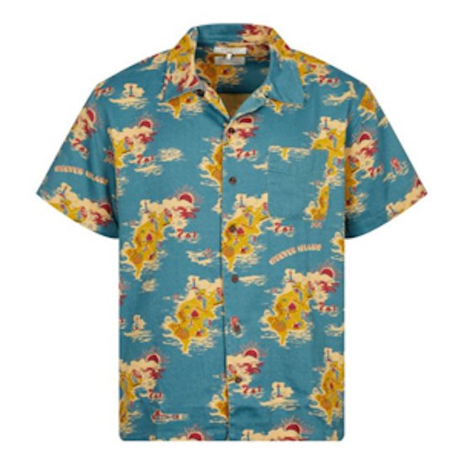 NUDIE JEANS Short Sleeve Aron Islands Shirt