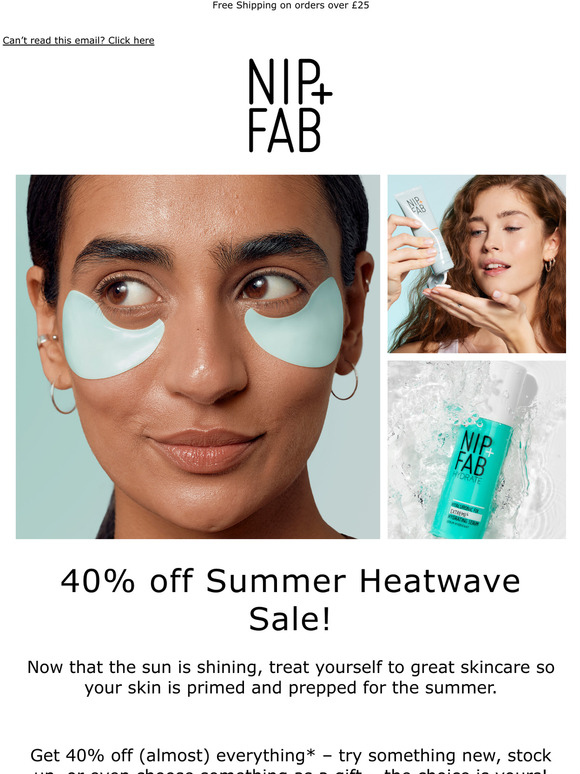 40% Off Skincare* - Our Summer Sale is hotting up! 🌴⛱️
