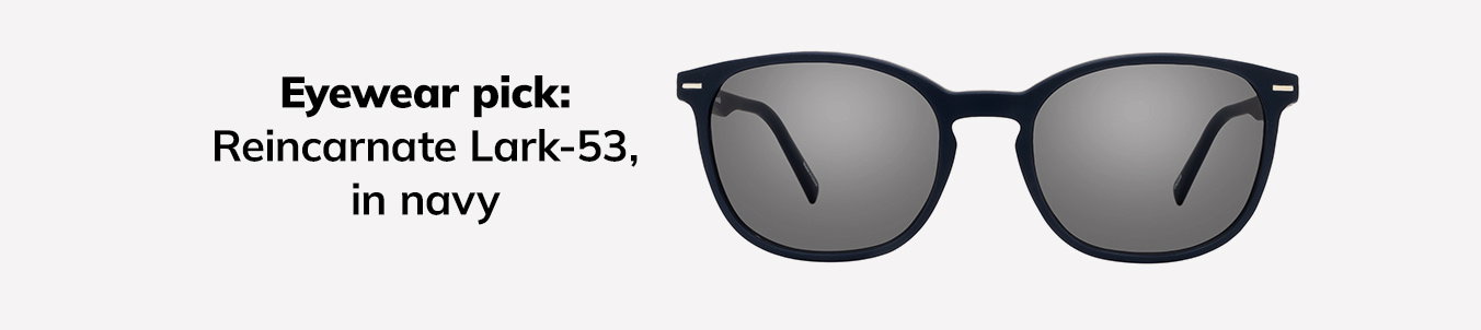Eyewear pick: Reincarnate Lark-53, in navy