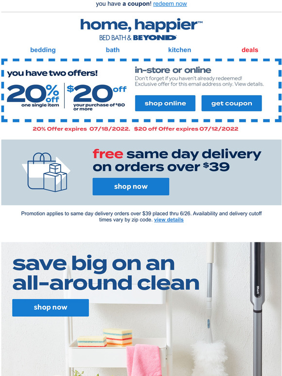 Bed Bath & Beyond You're awesome, so here's up to 200 off vacuums