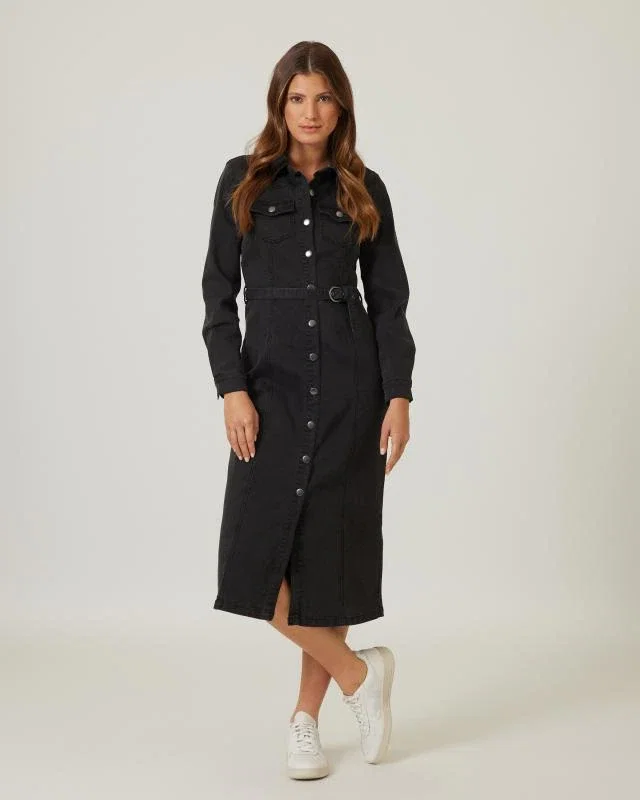 Jeanskleid mit Knopfleiste