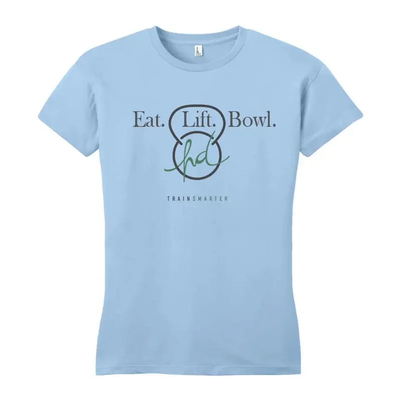 Image of Eat Lift Bowl BowlFit Heather D'Errico Coolwick Women's T-Shirt