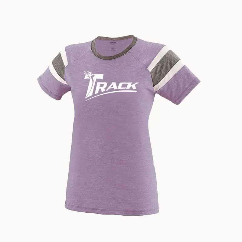 Image of Track Women's Triton Purple White Bowling T-Shirt