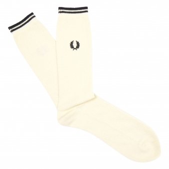 Tipped Socks - Ecru/Black
