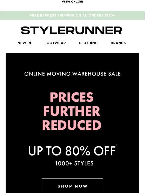 style runner warehouse sale