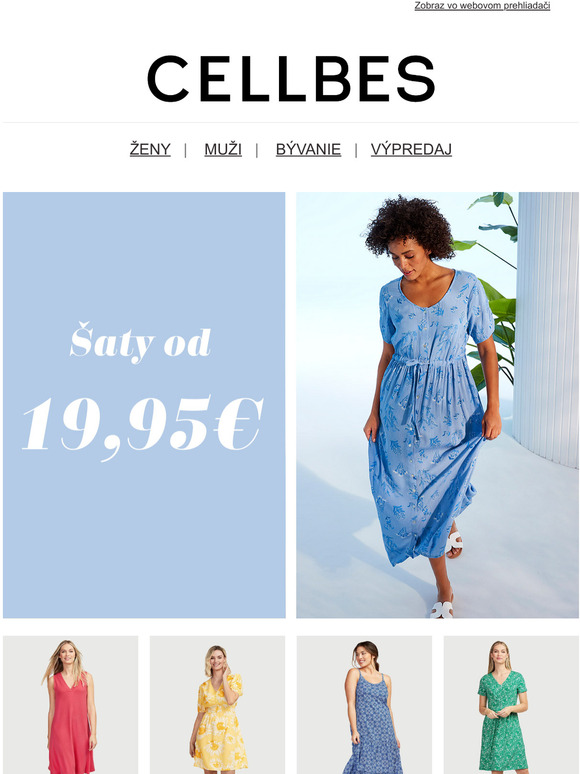 Šaty na dovolenku, oslavy aj všedný deň od 19,95 €!