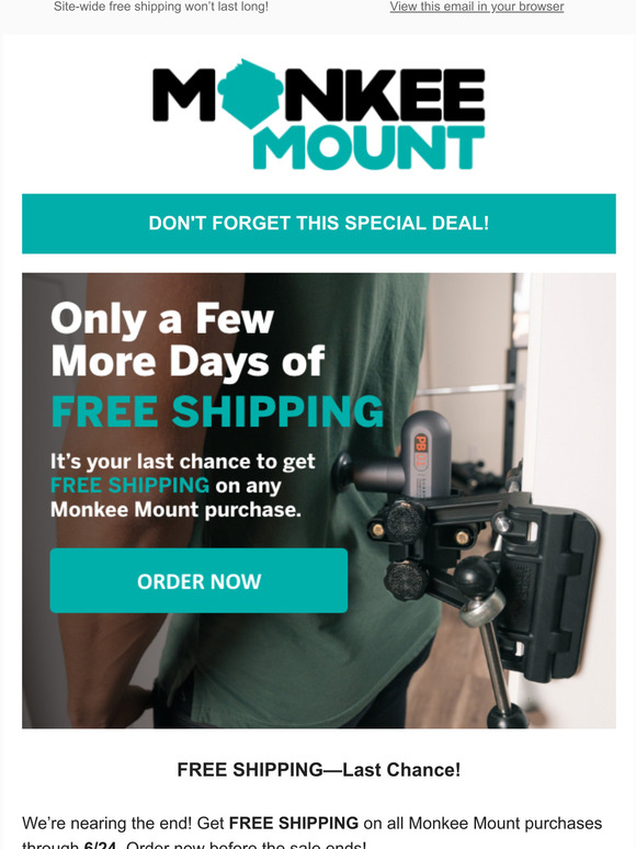 Last Chance for FREE SHIPPING on any order 📦