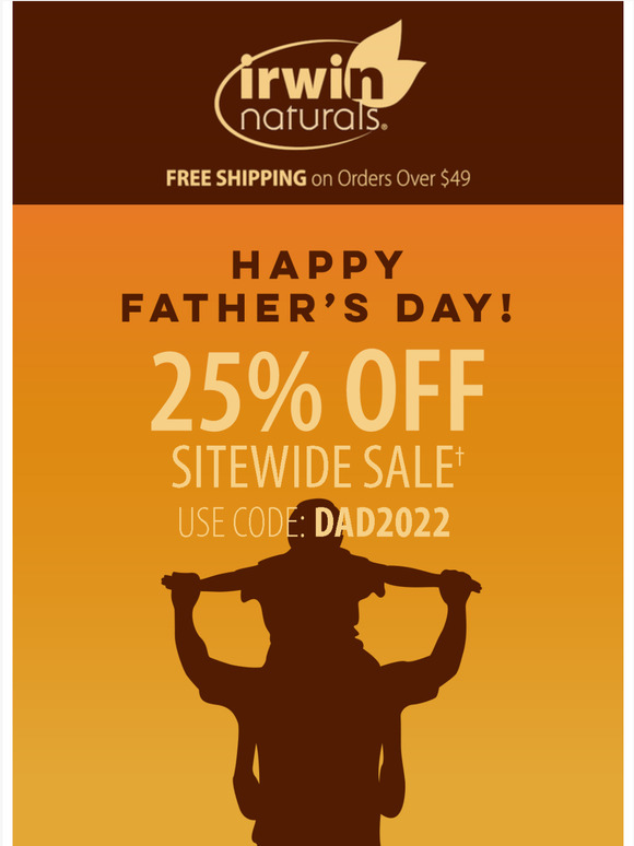 Oops! 25% OFF Father's Day Sale† Announcement! (with Code)