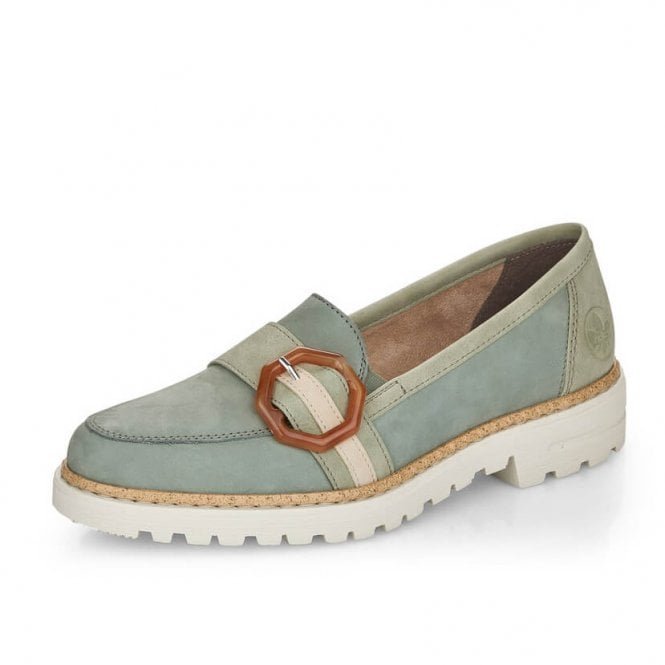 54864-52 Derwent Modern Summer Loafers in Green 