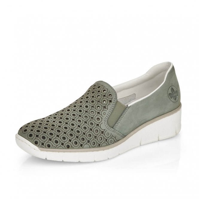 53791-52 Madrid Comfortable Wedge Shoe in Green