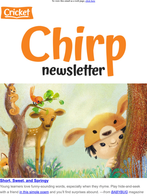 Chirp: Hide-and-Seek, Bee's Teas, Ruffling My Feathers, Hole in One, & More!