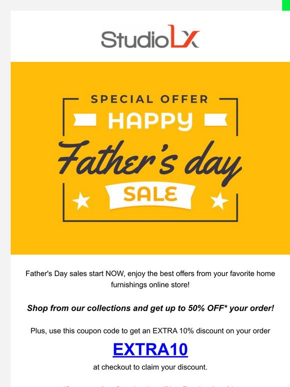 #FathersDay Deals for You from StudioLX!