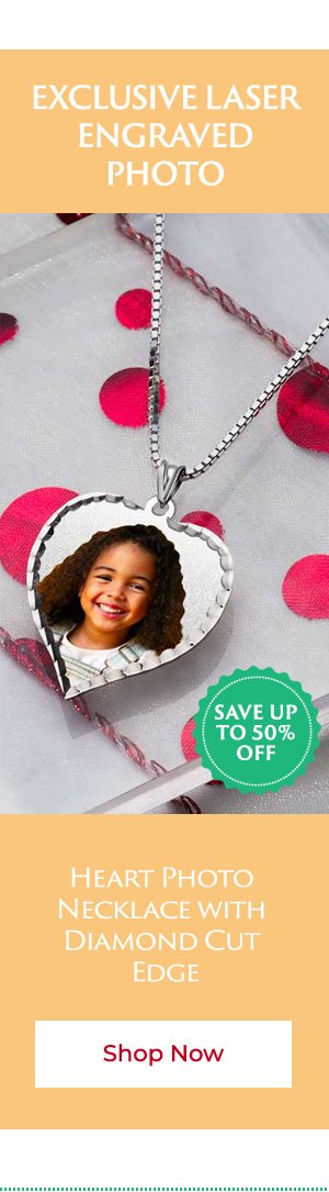 Heart Shaped Photo Necklace