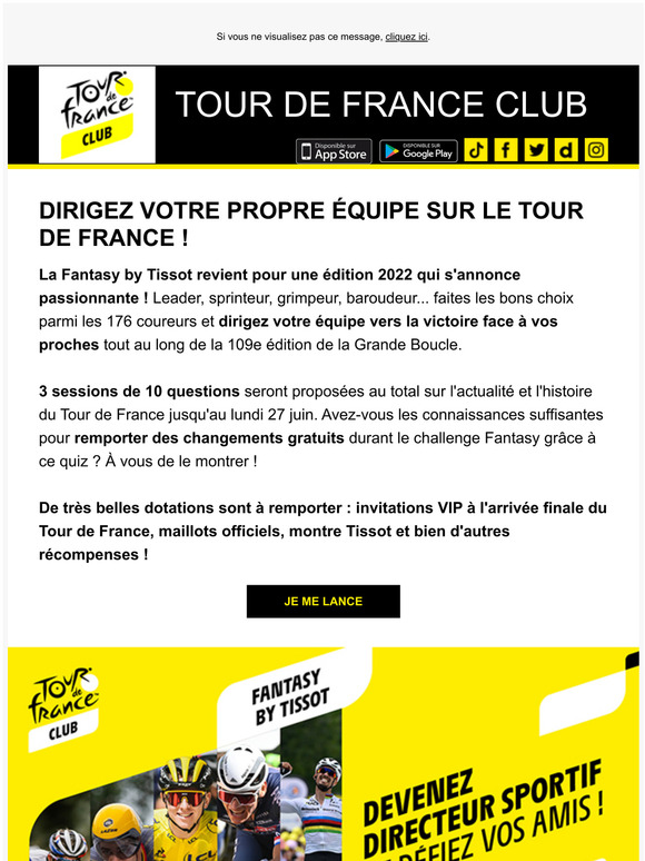 Tour De France La Fantasy by Tissot 2022 est disponible Milled