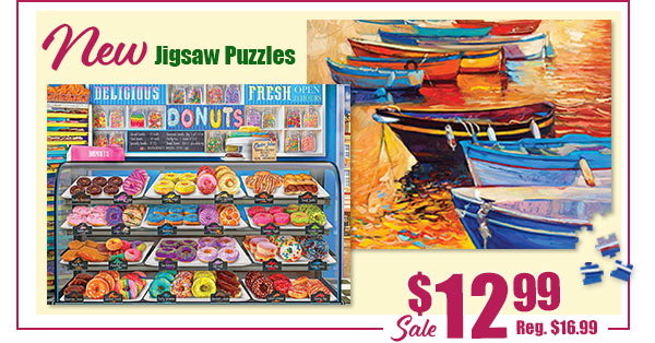 New Jigsaw Puzzles Sale $12.99 Reg. $16.99