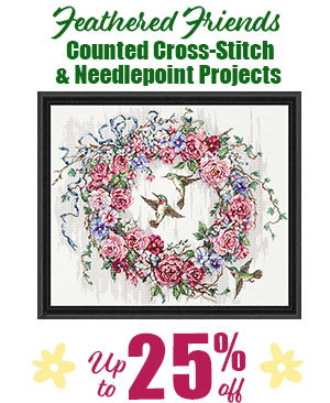 Feathered Friends Counted Cross-Stitch & Needlepoint Projects Up to 25% off