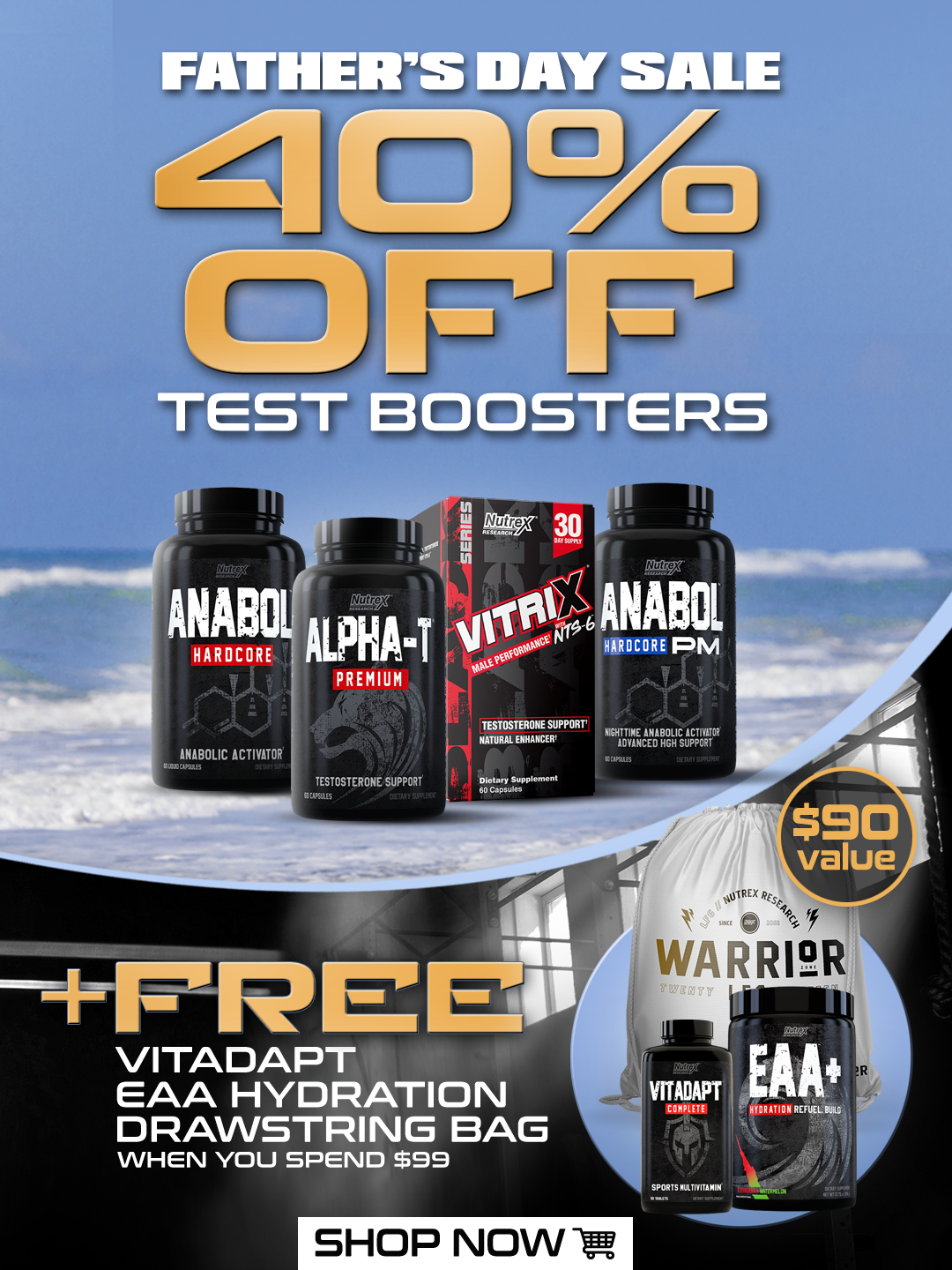40% off test boosters