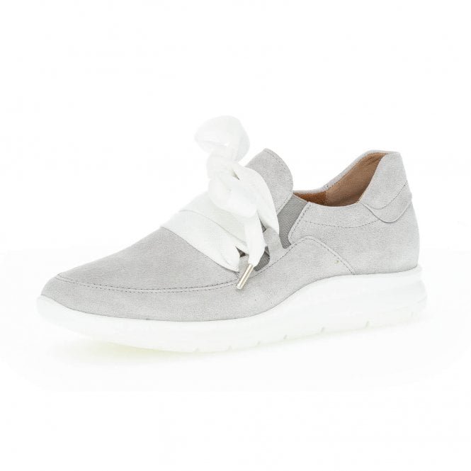 Halo Stylish Luxury Lace Up Trainers in Light Grey 
