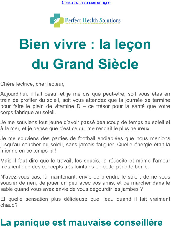 Bien vivre : la leçon du Grand Siècle