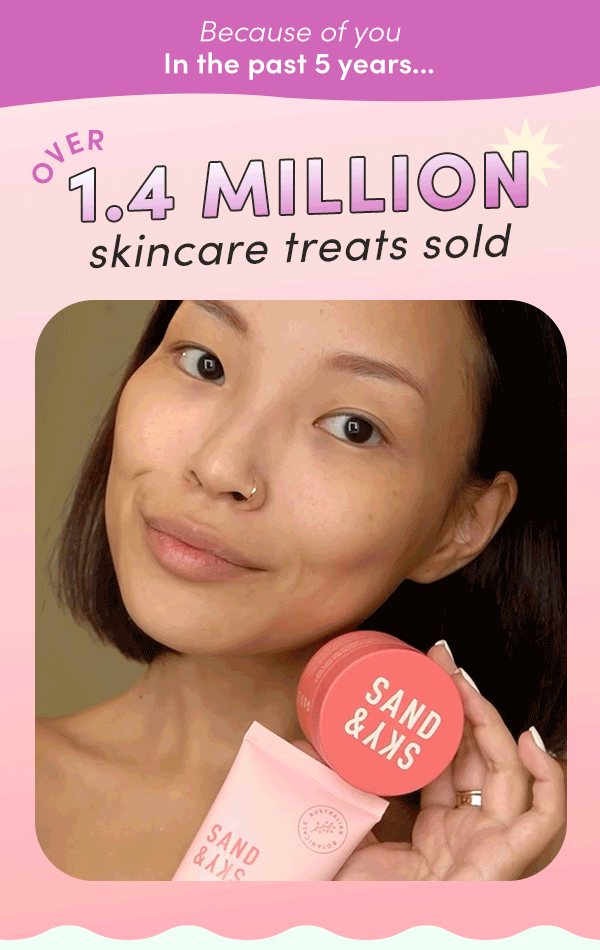 Over 1.4 Million Skincare Treats Sold