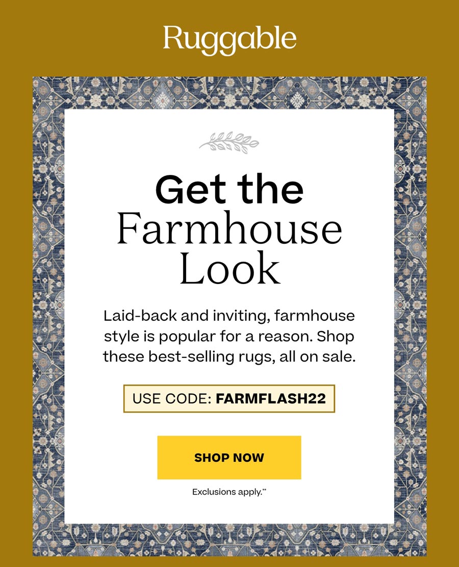 Ruggable Get the Farmhouse Look (At a Discount!) Milled