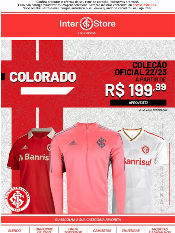 Camiseta Internacional Colorado Feminina - Legend - Camisa e