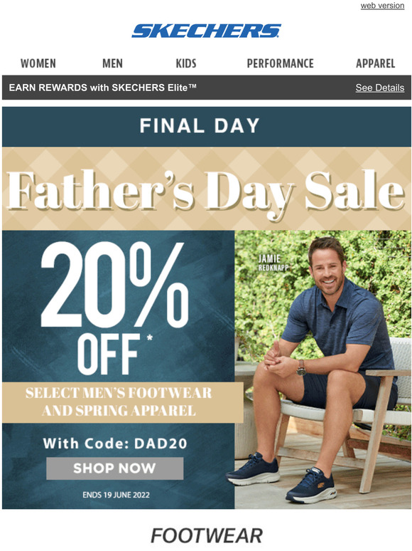 Skechers father's day promotion online